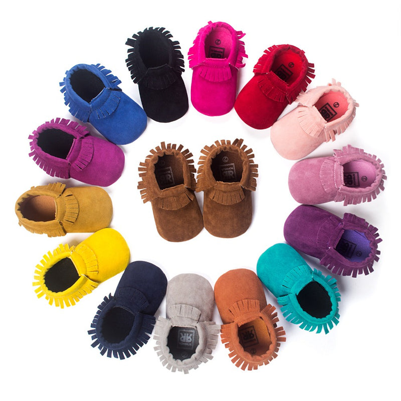 baby leather moccasins all colors
