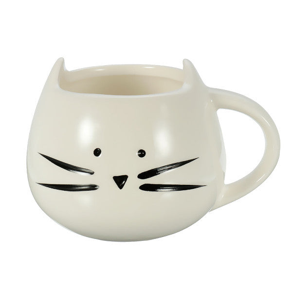 Cat lovers mug white