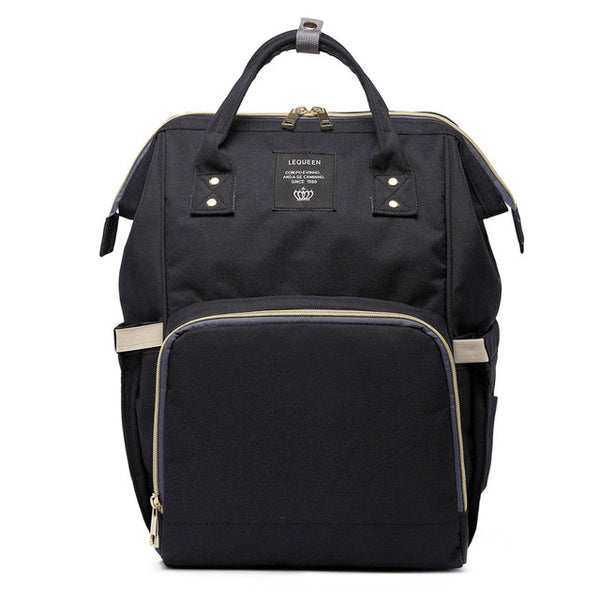 backpack diaper bag - black