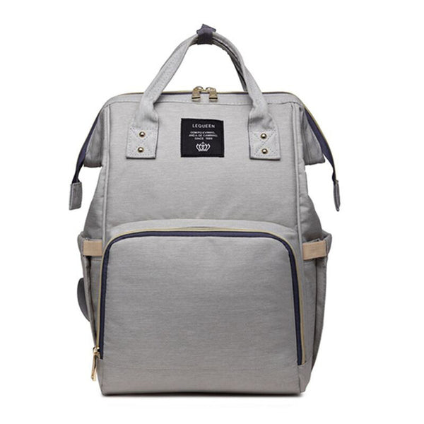 backpack diaper bag - gray