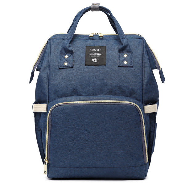 backpack diaper bag - navy blue