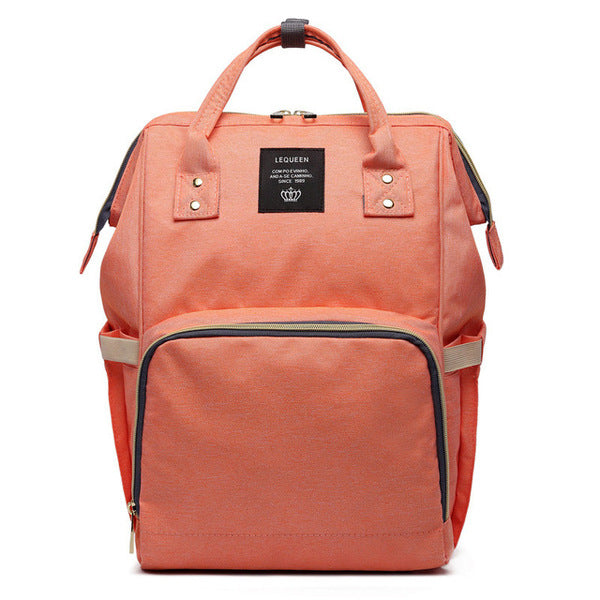 backpack diaper bag - peach