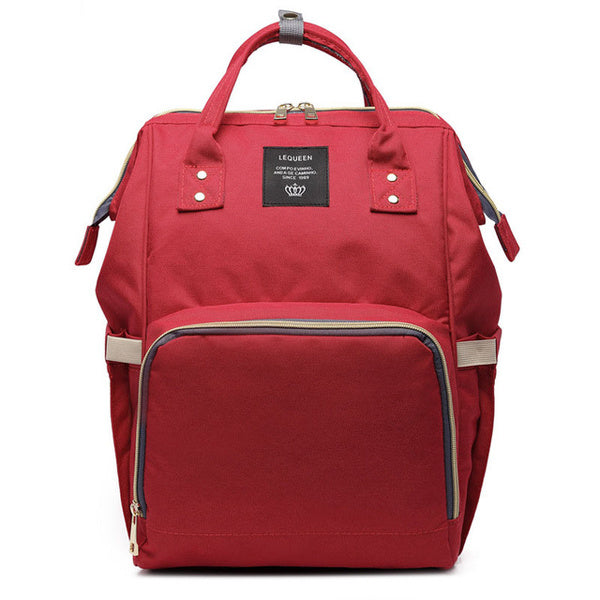 backpack diaper bag - red