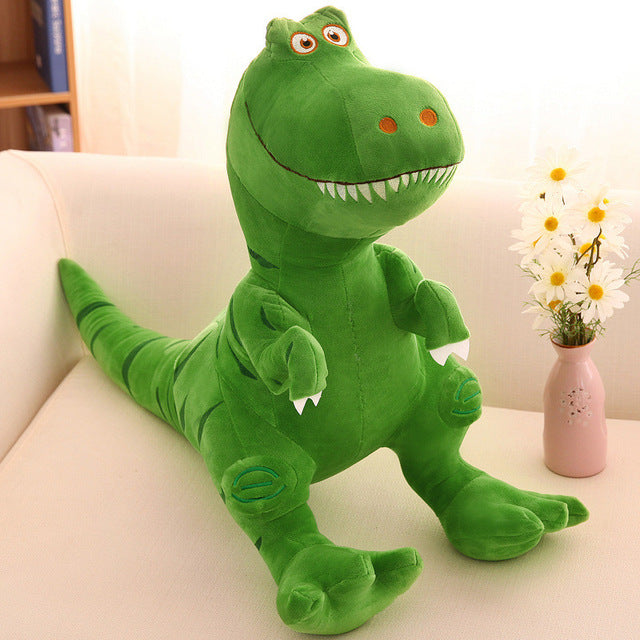 t-rex soft plush toy green
