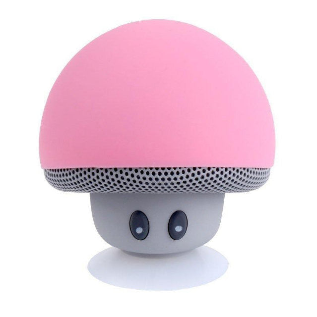 mushroom wireless bluetooth speaker pink