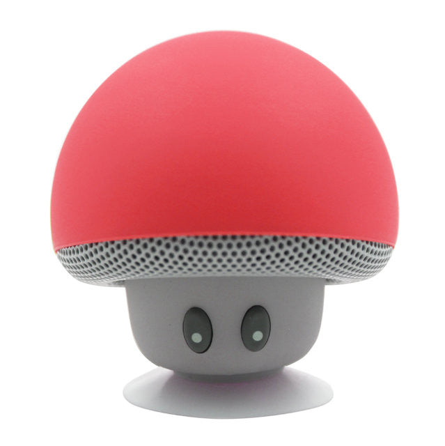 mushroom wireless bluetooth speaker red