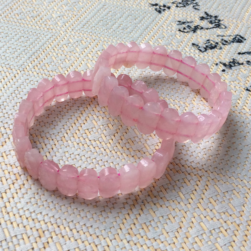 rose quartz gemstone bracelet