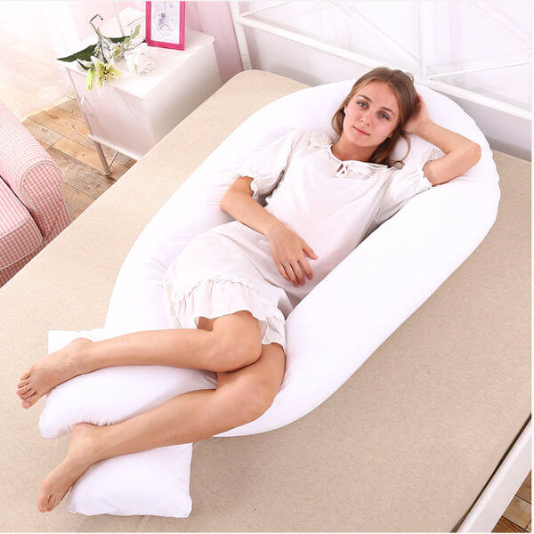 pregnancy pillow full body white