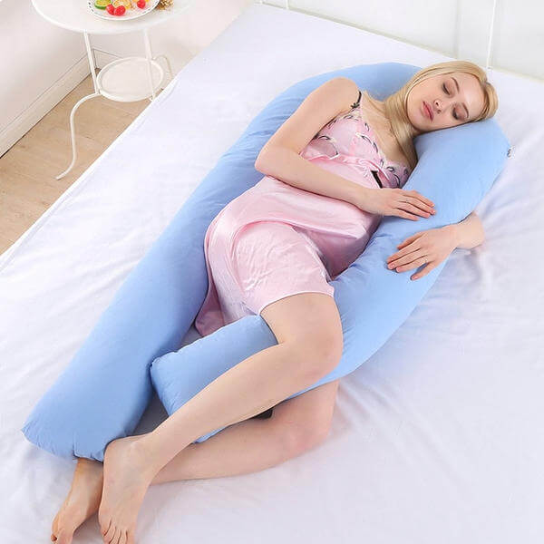 pregnancy pillow full body blue