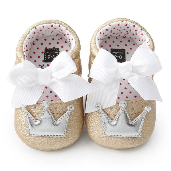princess baby shoes - gold