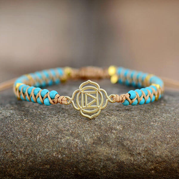 root chakra healing bracelet blue