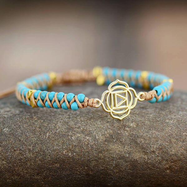root chakra healing energy bracelet blue