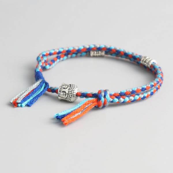 tibetan blue luck prosperity rope bracelet