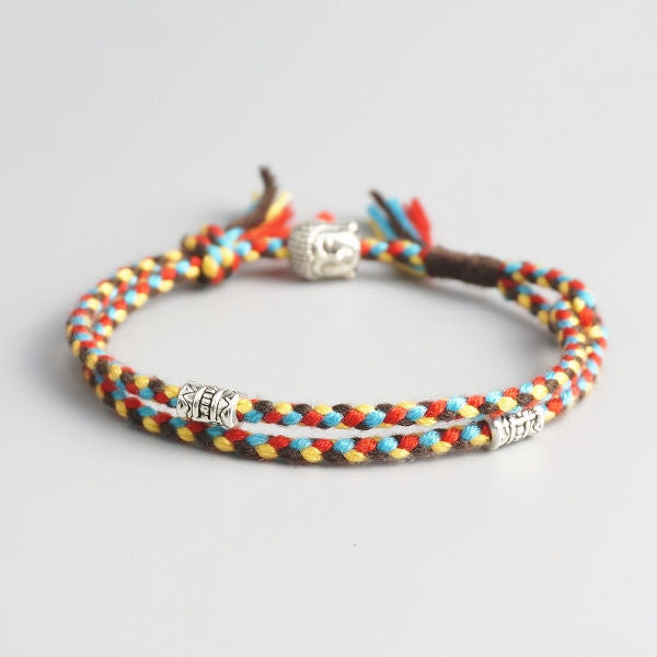 tibetan luck happiness braided knots bracelet