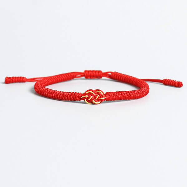 tibetan eternity knot rope bracelet red