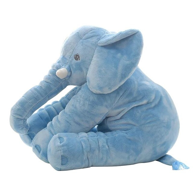 large plush elephant soft toy blue