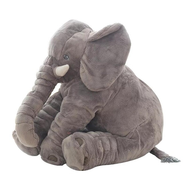 large plush elephant soft toy grey