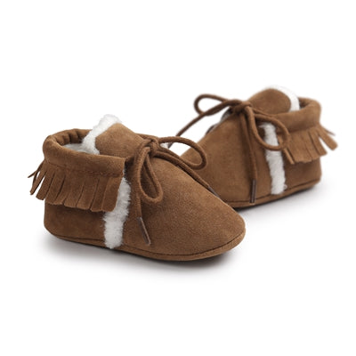 baby lace-up moccasin brown
