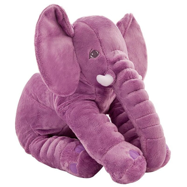 large plush elephant soft toy purple